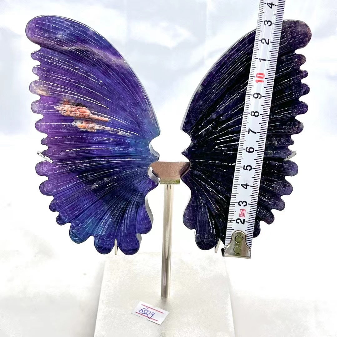 Natural Colorful Butterfly And Fluorite Wings