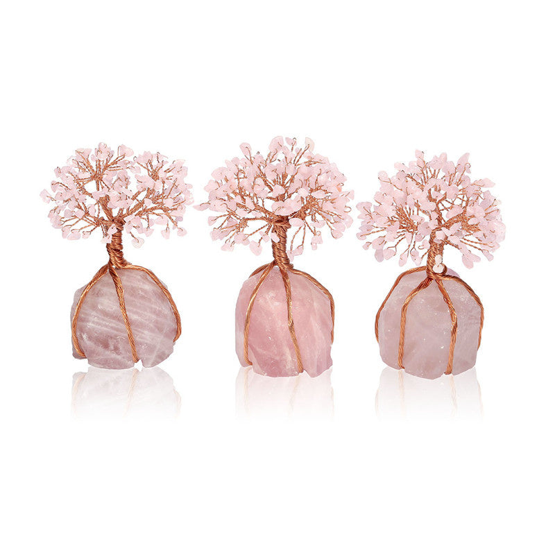 Money Tree Natural Rose Quartz Tumbled Stones