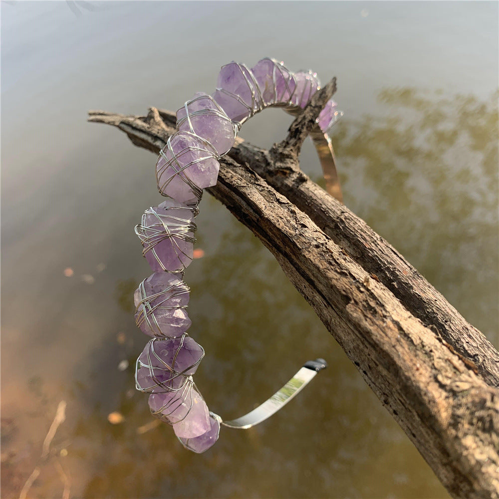 Natural Crystal Quartz Crown-Headband,GORGEOUS!!