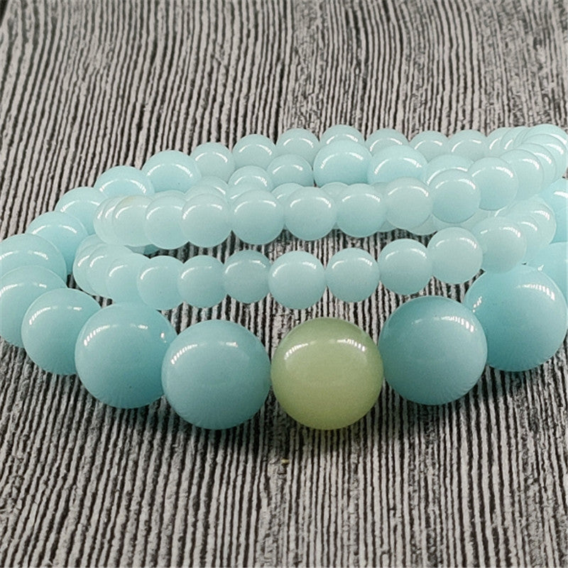 Natural Luminous Fluorite Beaded Necklace