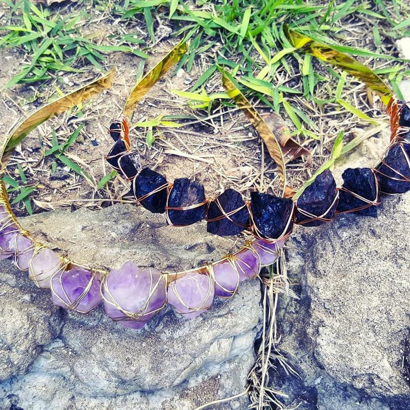 Natural Crystal Quartz Crown-Headband,GORGEOUS!!