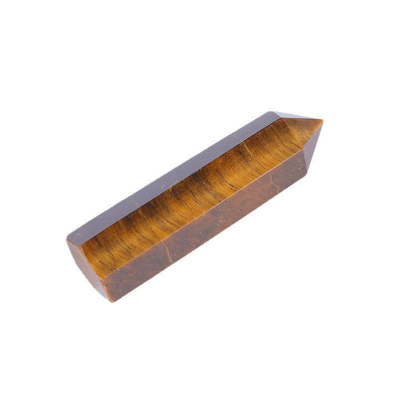 Natural Tiger Eye Quartz Crystal Hexagonal Prism