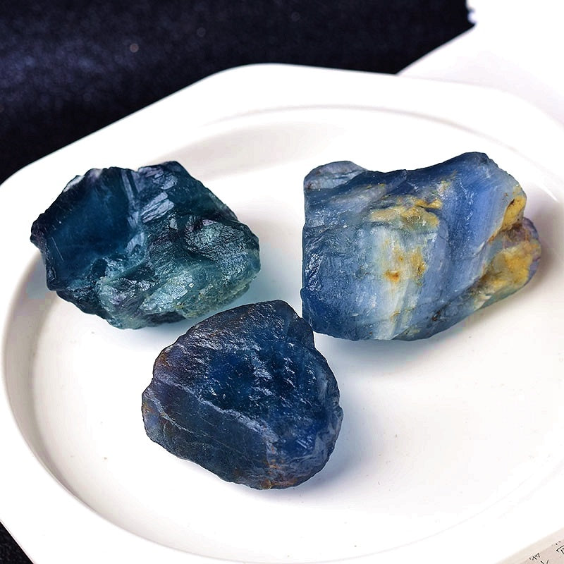 Natural Blue Fluorite Crystal Ornaments