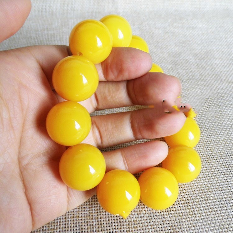 Yellow Retro Chalcedony Agate Bracelet!Very Stylish!!