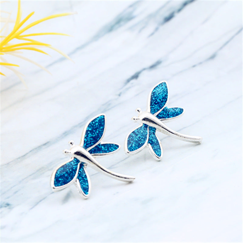 Dragonfly Opal Stud Earrings