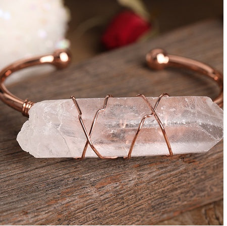 Natural White Quartz Bracelet