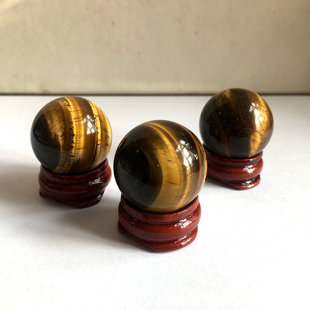 Natural Tiger Eye Crystal Ball Sphere Ornaments