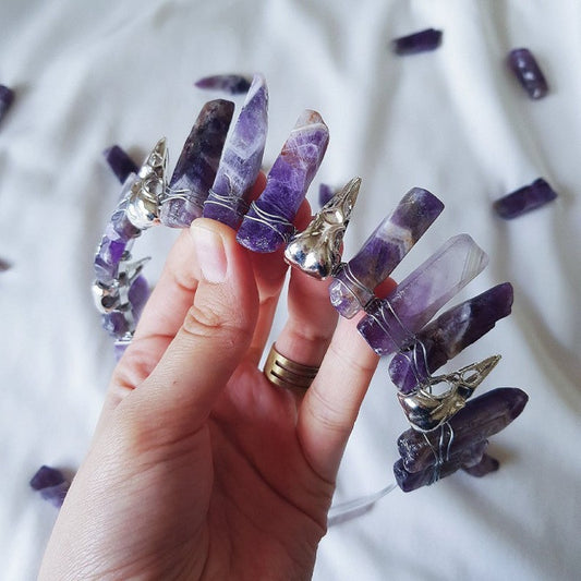 Raven Amethyst Tiara Crown