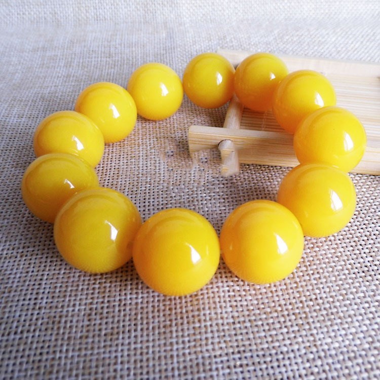 Yellow Retro Chalcedony Agate Bracelet!Very Stylish!!