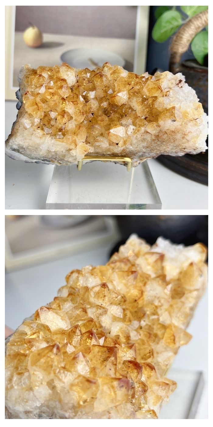 Brazilian Citrine Cluster With Delicate Pedestal