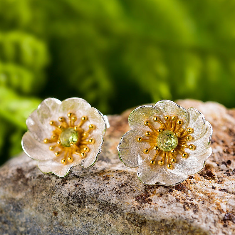 Peridot stud earrings