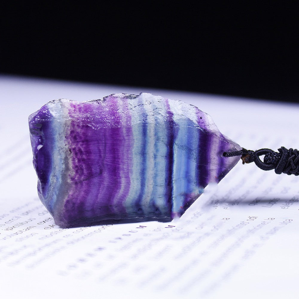 Natural Crystal Rainbow Stripe Fluorite