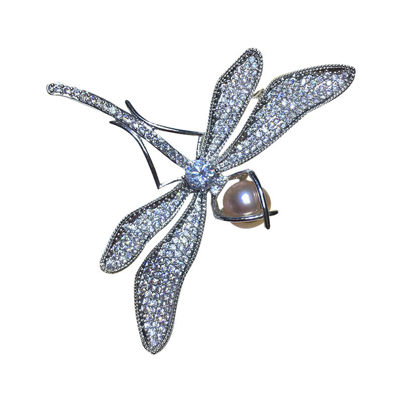 Freshwater Pearl Dragonfly Corsage Pendant