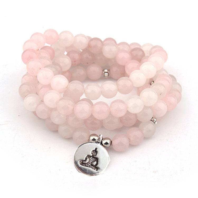 Natural Stone Powder Crystal Bracelet