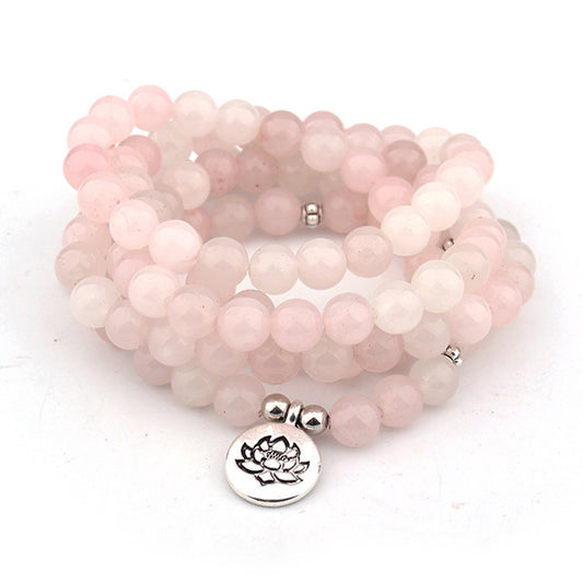 Natural Stone Powder Crystal Bracelet