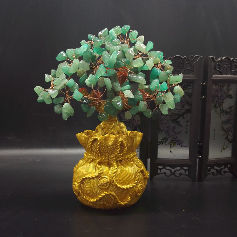 Lucky Crystal Citrine Leaf Tree Creative Home Decoration