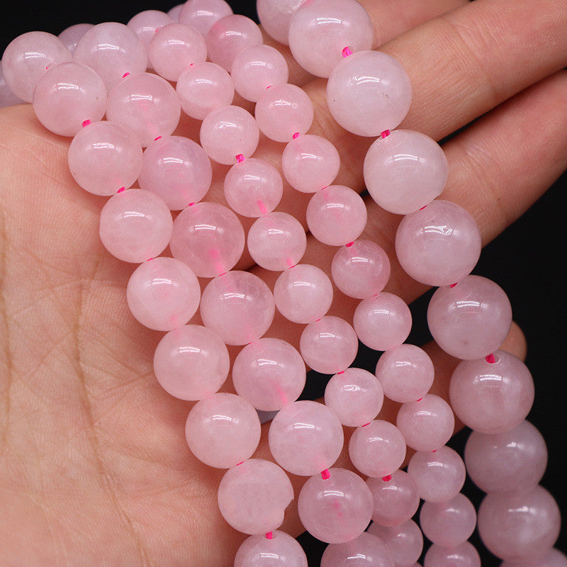 Pink Powder Crystal Loose Round Beads!