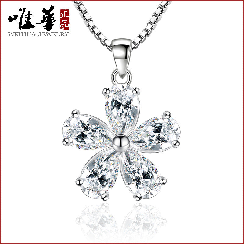 Plum Blossom Pendant Women Necklace  Jewelry