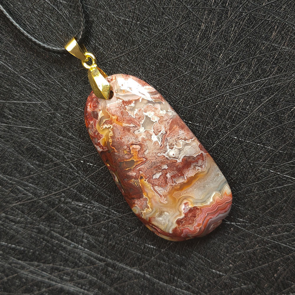 Natural Mexican Crazy Agate Pendant