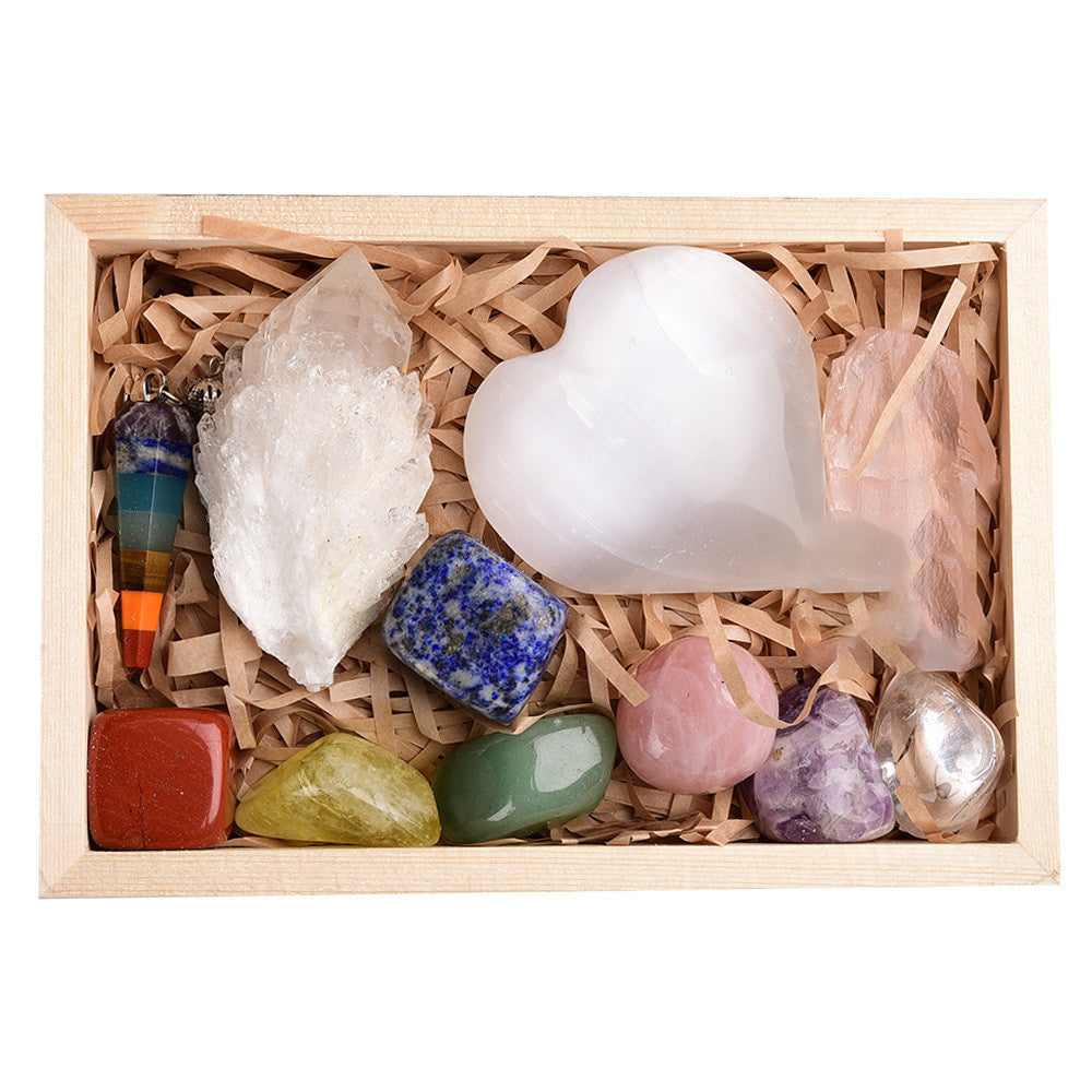 Amethyst Block Natural Crystal Exquisite Gift Box Set!!