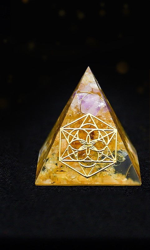 Natural Crystal Pyramid Healing Energy Tower