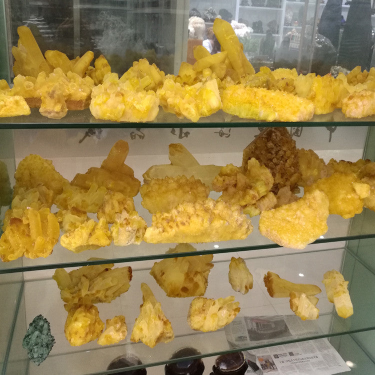 Citrine Cluster Rough Stone Ore Standard Ornaments