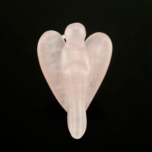 Natural Pink Crystal - Angel Pendant