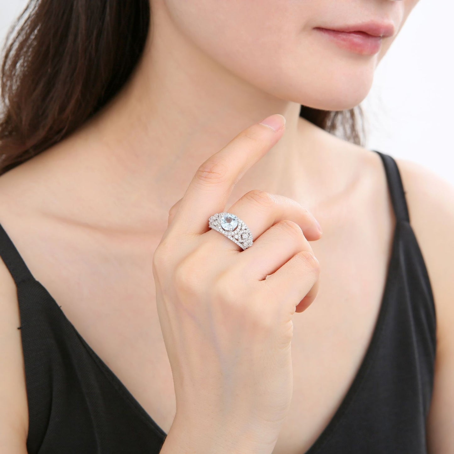 Natural Gemstone Crystal Ring Jewelry