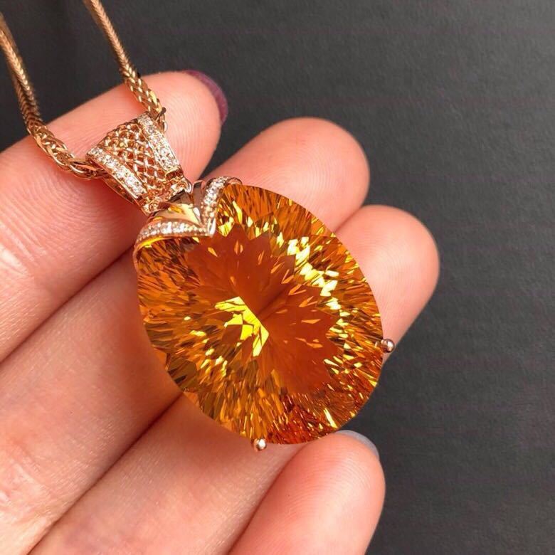 Luxury Citrine Pendant, Large Grain Crystals!STUNNINGLY GORGEOUS!!