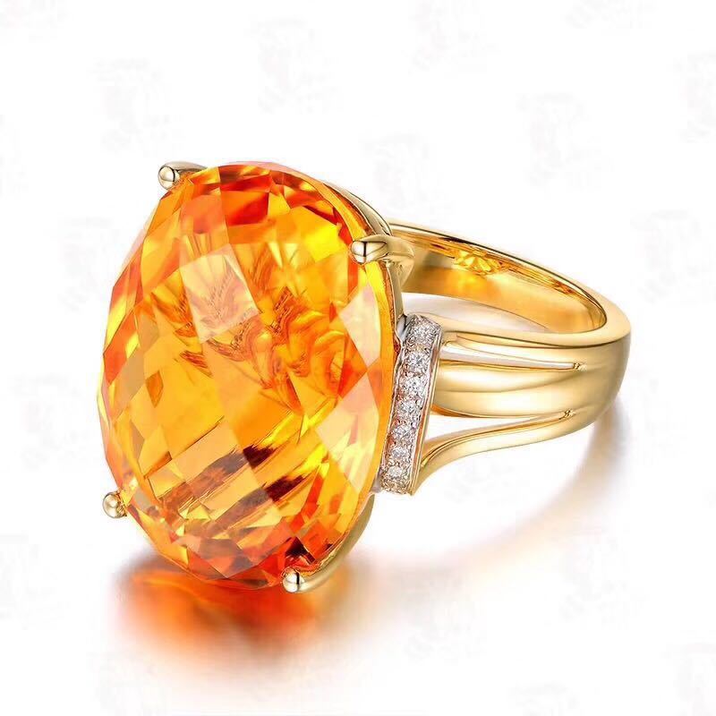 Brazilian Citrine Ring Lucky Turn