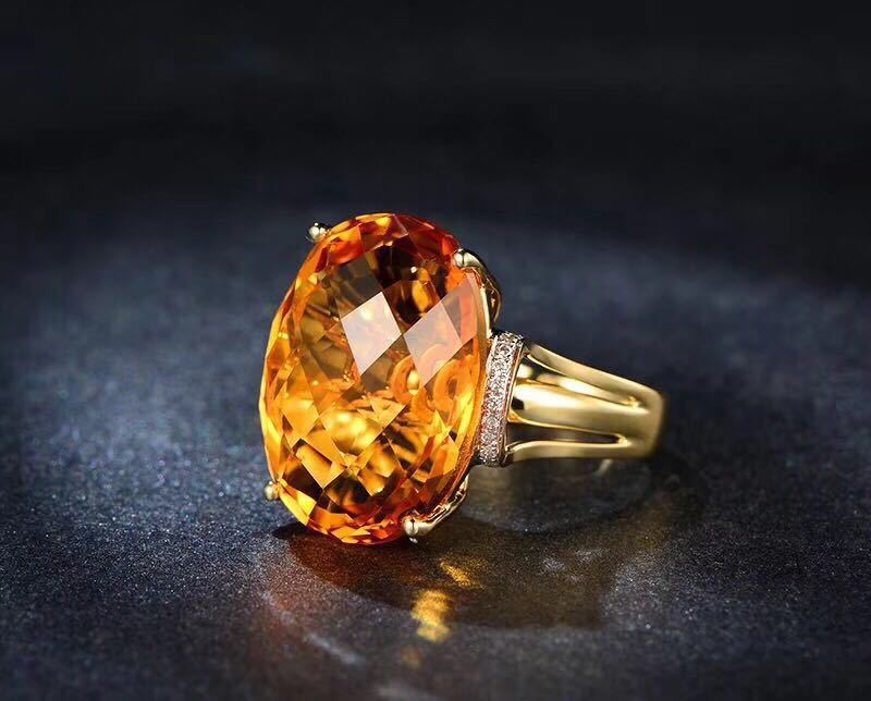 Brazilian Citrine Ring Lucky Turn