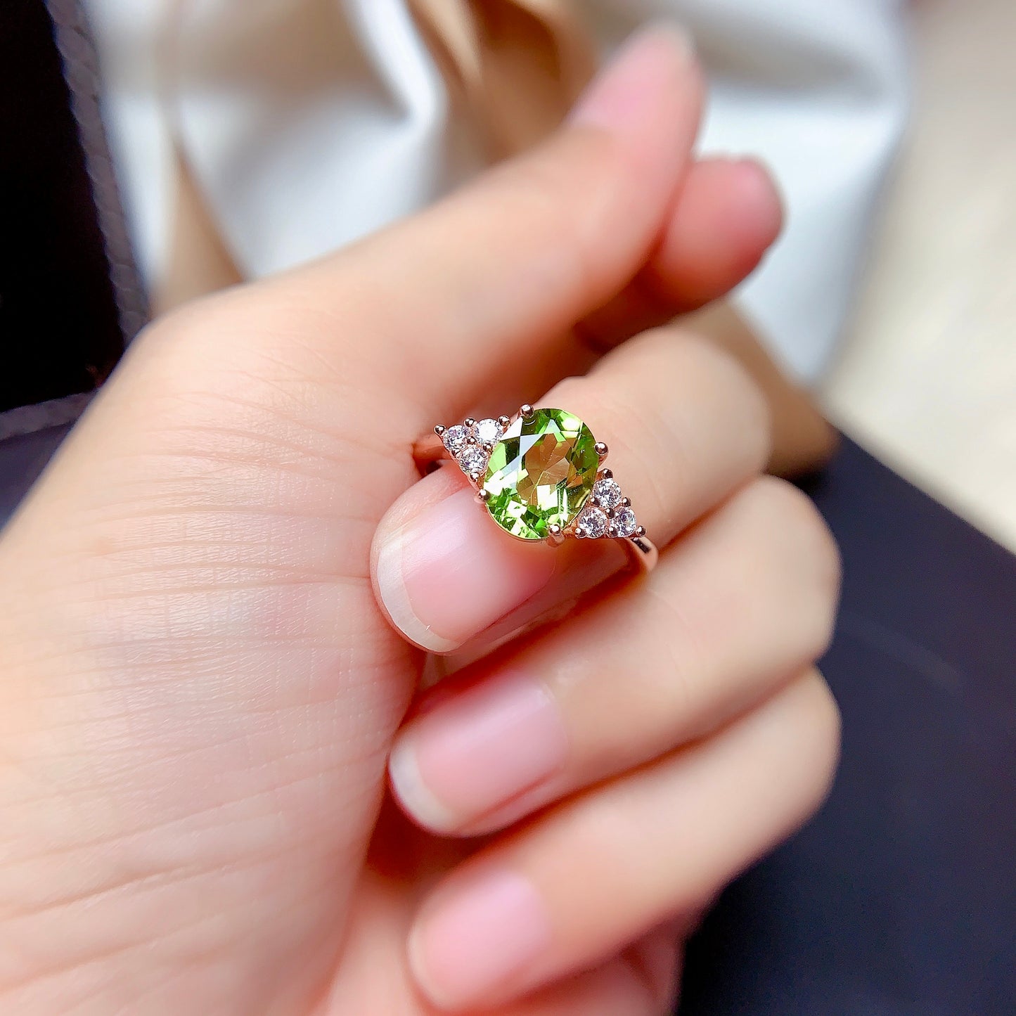 The New Peridot Ring Crystals Are Full Of Fire