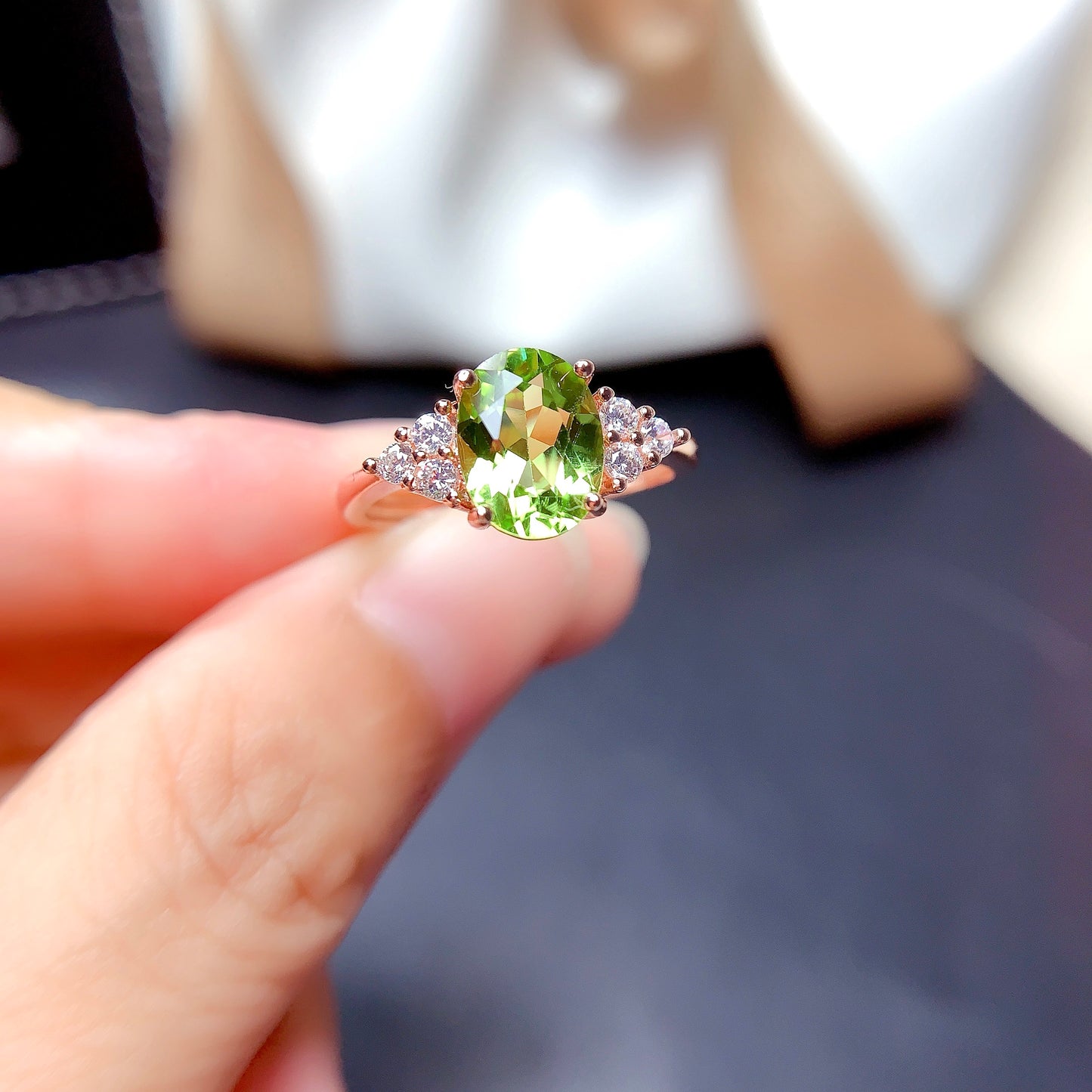 The New Peridot Ring Crystals Are Full Of Fire