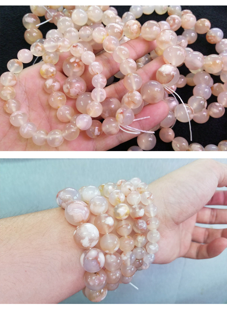 Natural cherry agate bracelet, ocean chalcedony Bracelet , ice floating agate bracelets!