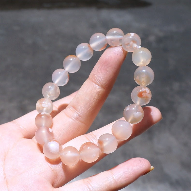 Natural cherry agate bracelet, ocean chalcedony Bracelet , ice floating agate bracelets!