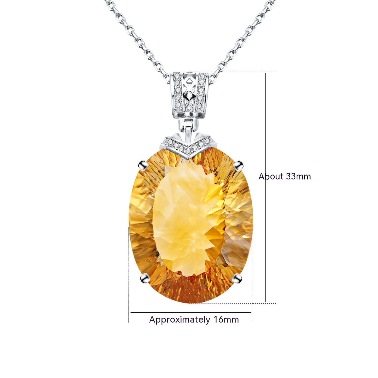 Elegant Natural Citrine Pendant Light Luxury