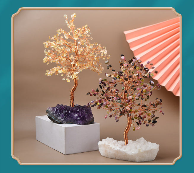 Natural Tourmaline-Citrine Trees