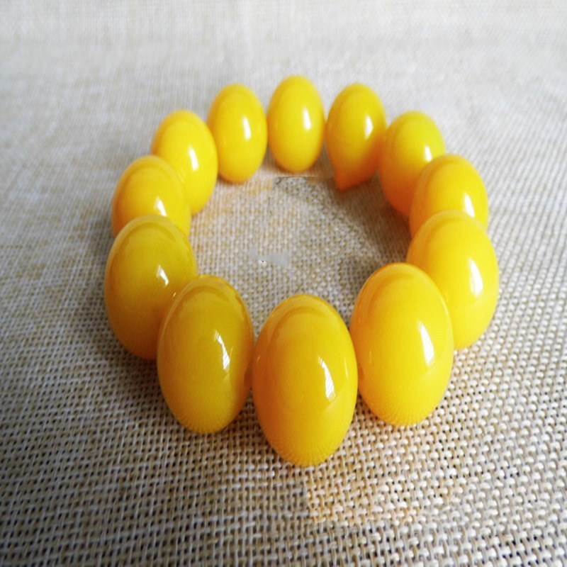 Yellow Retro Chalcedony Agate Bracelet!Very Stylish!!