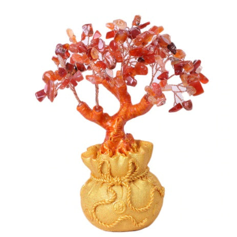 Lucky Crystal Citrine Leaf Tree Creative Home Decoration