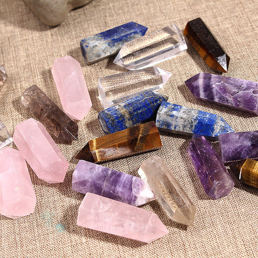 Variety of Natural Crystal Column's- Tigers Eye,Obsidian,Pink Crystal,Amethyst,Lapis Lazuli,etc.!!