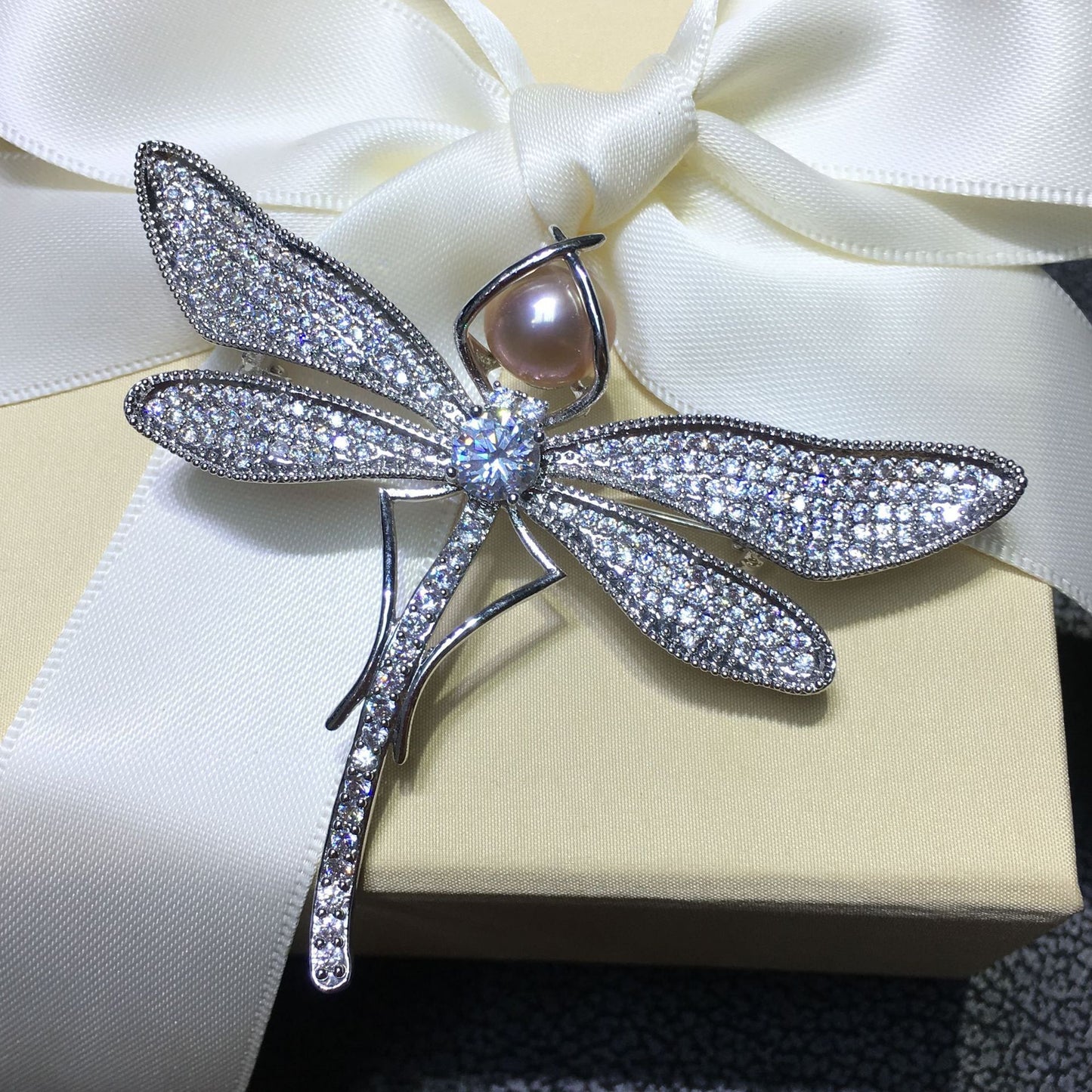 Freshwater Pearl Dragonfly Corsage Pendant