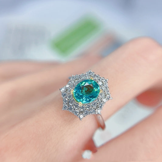 Natural Apatite Ring S925 Silver!Super Gorgeous!!Great Gift idea!!