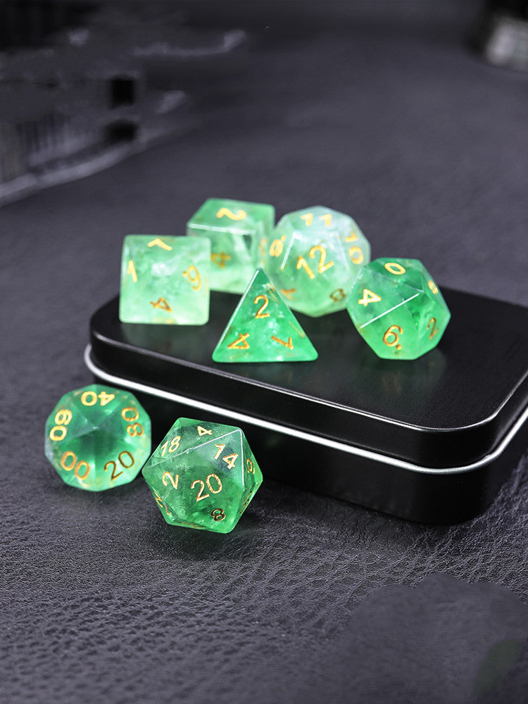 Home Fashion Natural Green Fluorite Dice