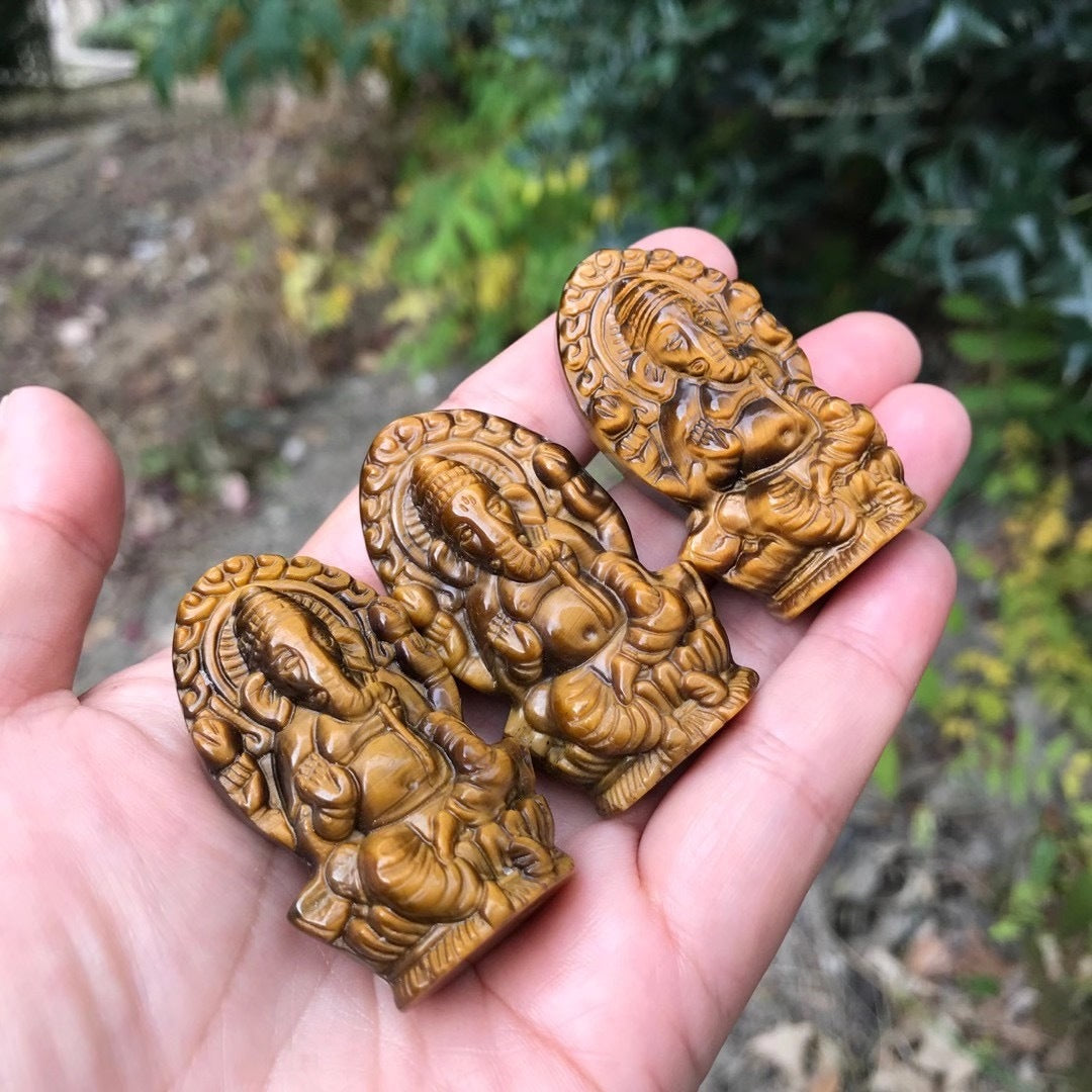 Natural Yellow Tiger Eye Feldspar Carving