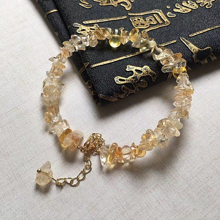 Natural Citrine Crushed Stone Bracelet