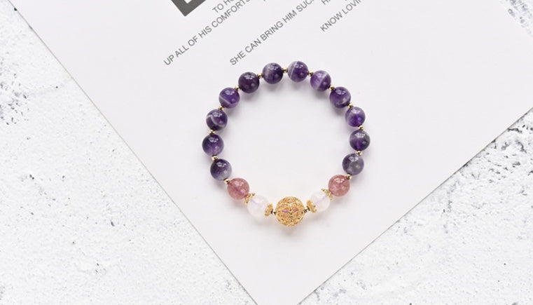 Natural amethyst bracelet