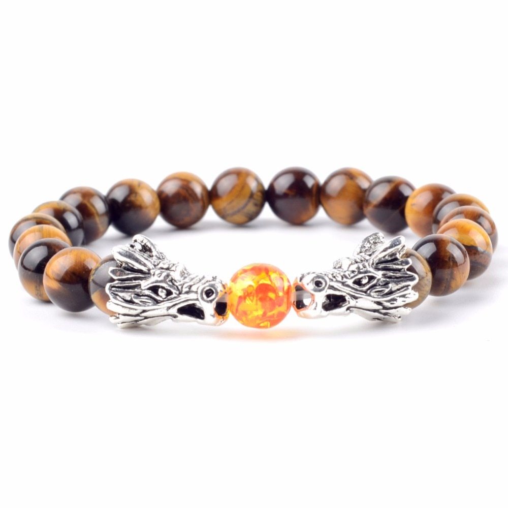 Leading tiger eye bead