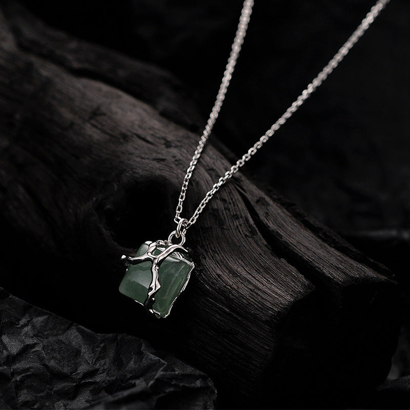 Square Green Aventurine Pendant