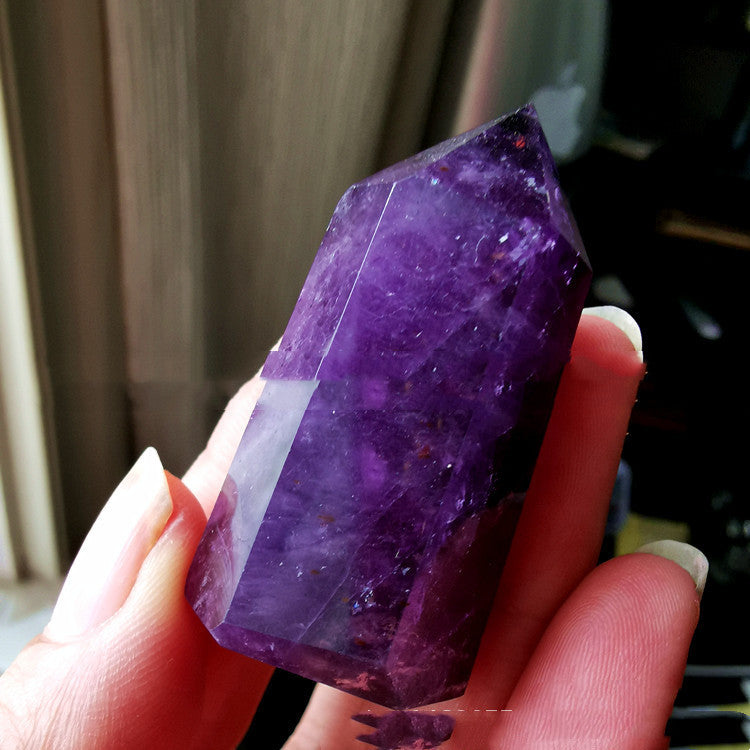 Natural Uruguayan Amethyst Double Pointed Pillar