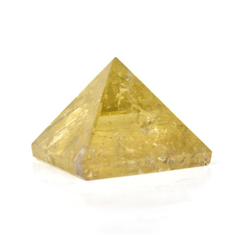 Natural Citrine Pyramid Ornament